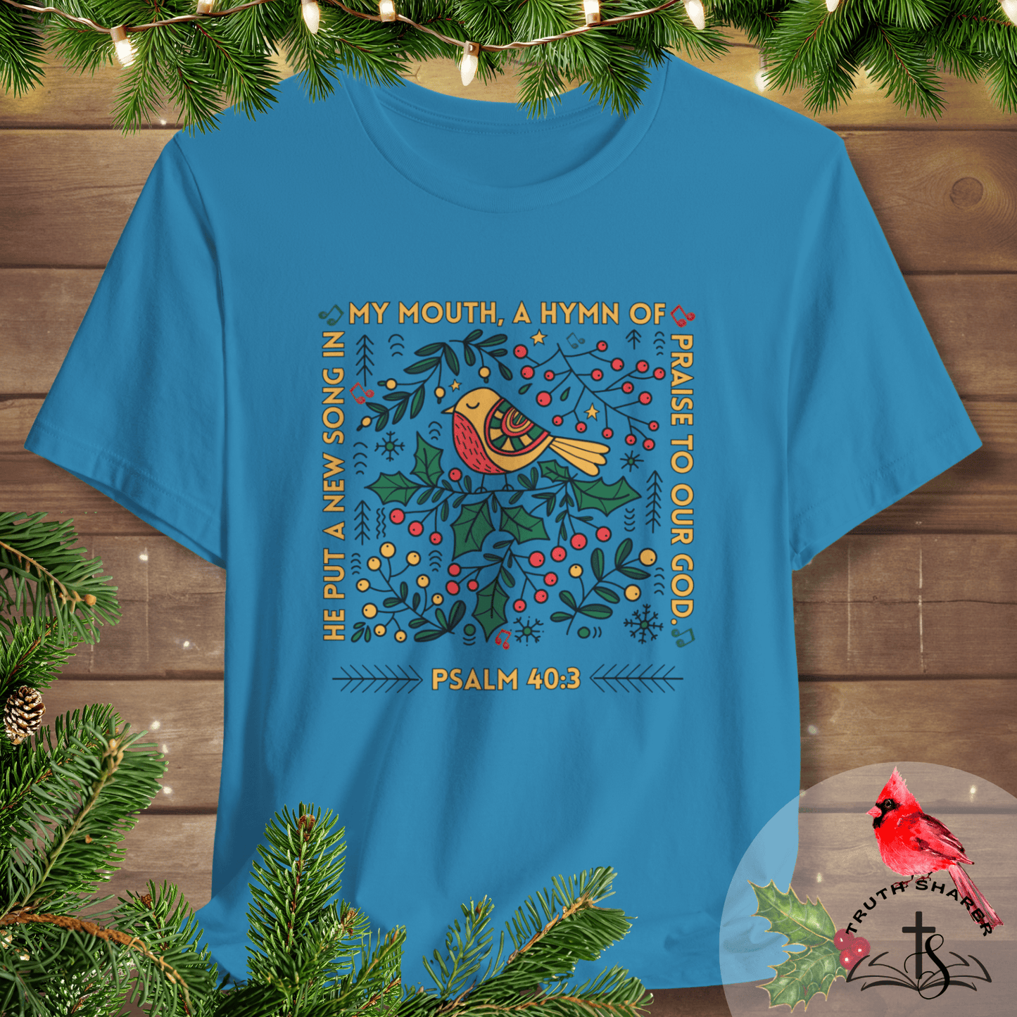 New Song Psalm 40:3 Bella Canvas T-Shirt | Hymn of Praise to Our God Christian Tee