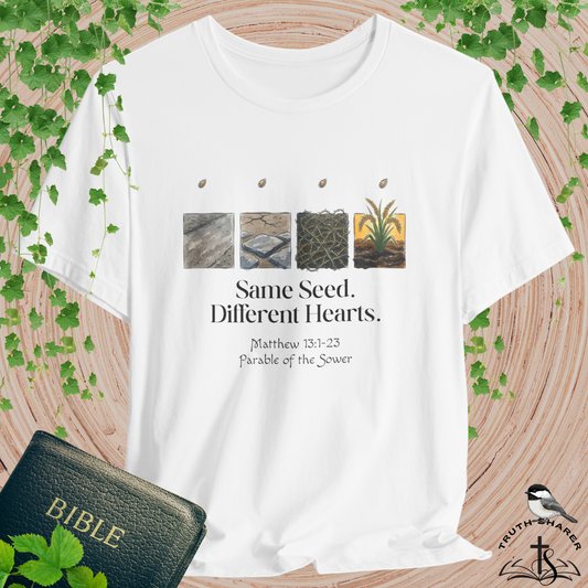 Parable of the Sower Bella Canvas T-Shirt | Matthew 13:1–23 Scripture Art Tee