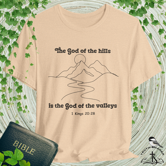 God of the Hills Bella Canvas T-Shirt | 1 Kings 20:28 Minimalist Tee