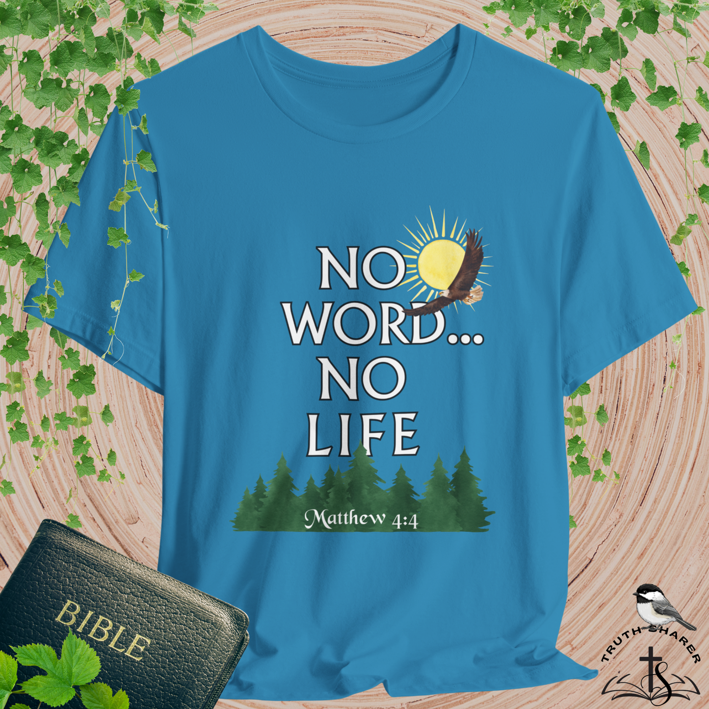 No Word, No Life Bella Canvas Nature T-Shirt | Matthew 4:4  Tee