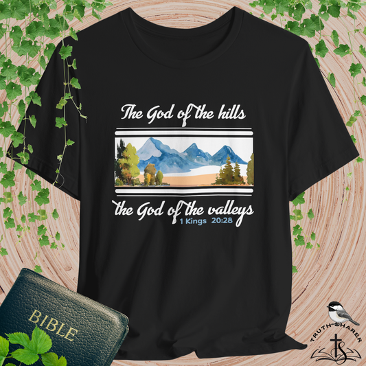 God of the Hills Bold Bella Canvas T-Shirt | 1 Kings Unisex Scripture Tee