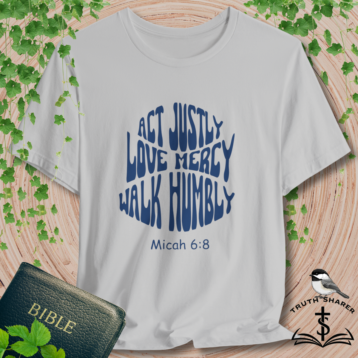 The Micah Code Bella Canvas T-Shirt | Micah 6:8 Scripture Art Tee