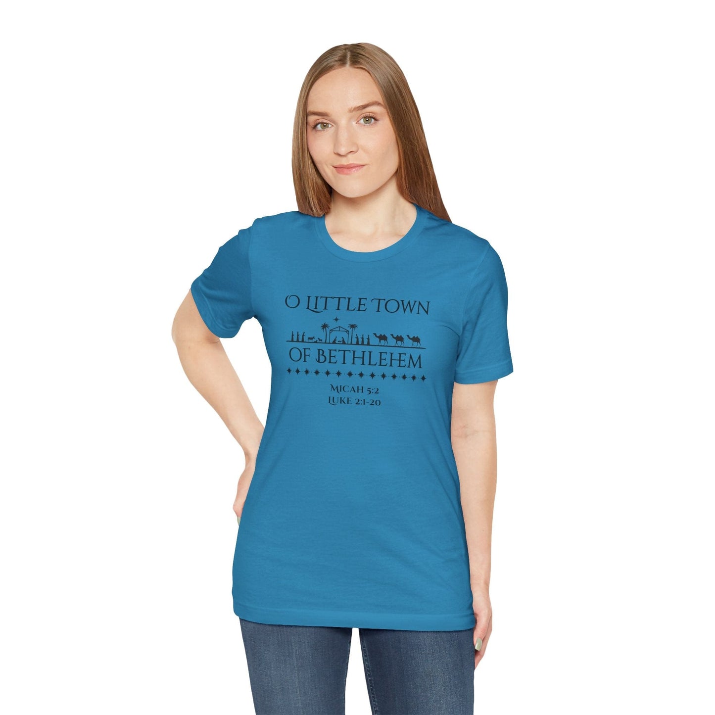 Bethlehem Nativity Christian T-Shirt | Micah 5:2 & Luke 2:1–20 | Faith-Based Christmas Shirt by Truth Sharer