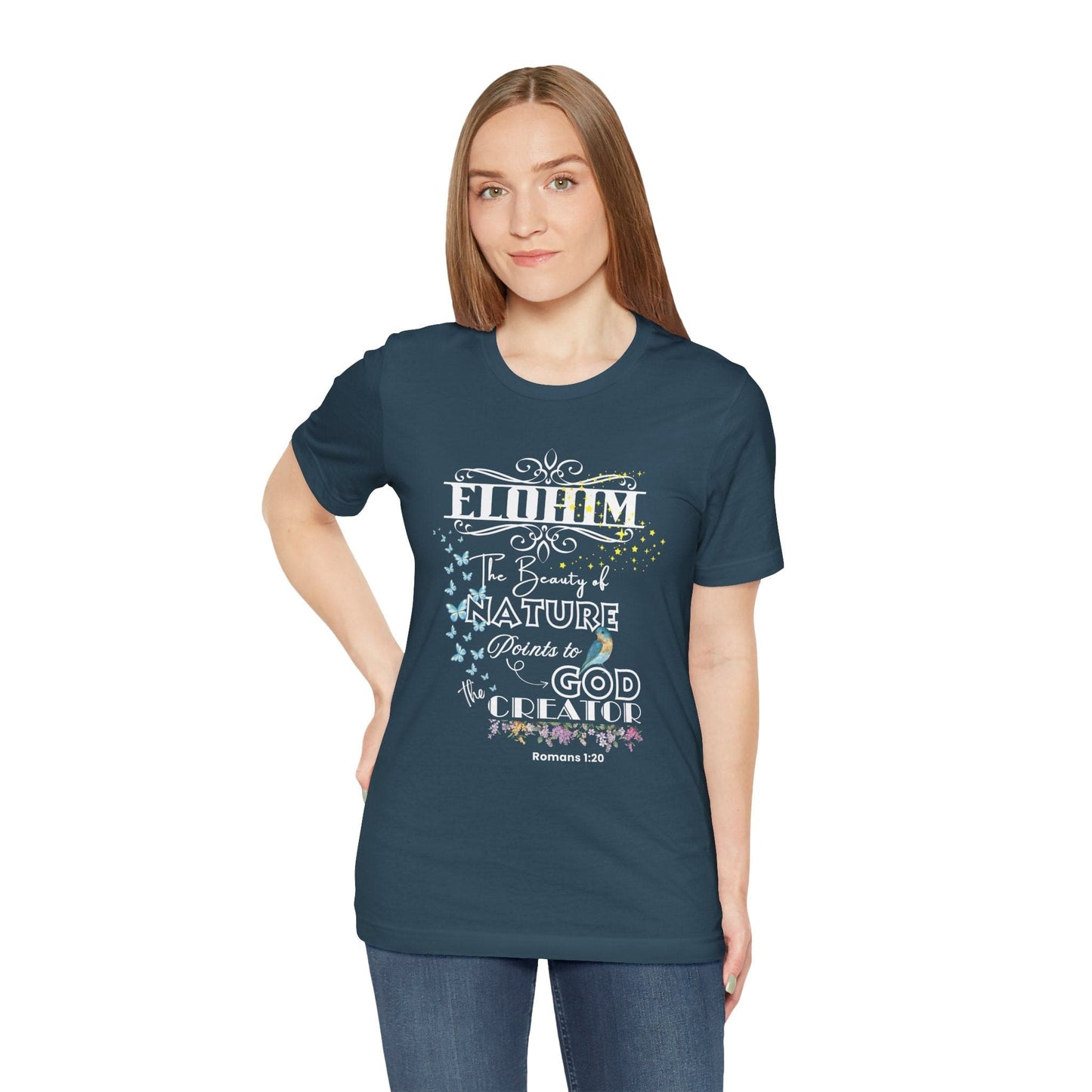 ELOHIM – Creator God T-Shirt | Romans 1:20 Inspired Christian Tee