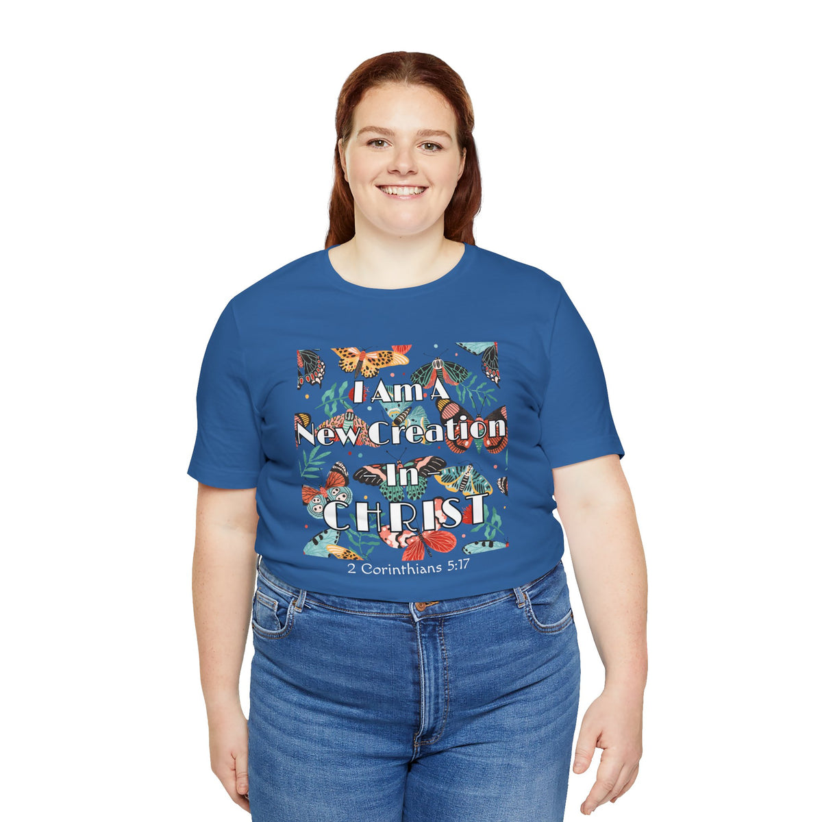 New Creation in Christ Bella Canvas T-Shirt | 2 Corinthians 5:17 Butterfly Tee