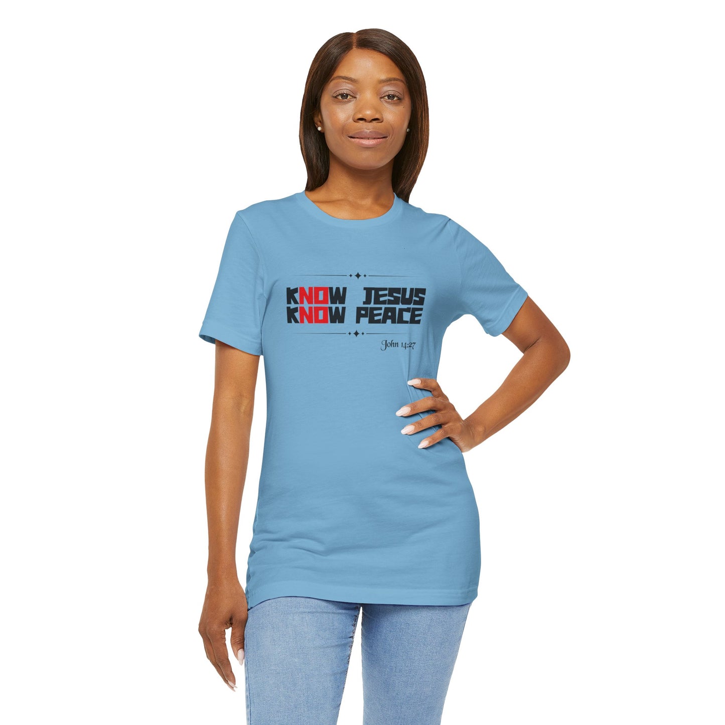 kNOw Jesus, kNOw Peace Bella Canvas T-Shirt | Truth Tee Inspired by John 14:27