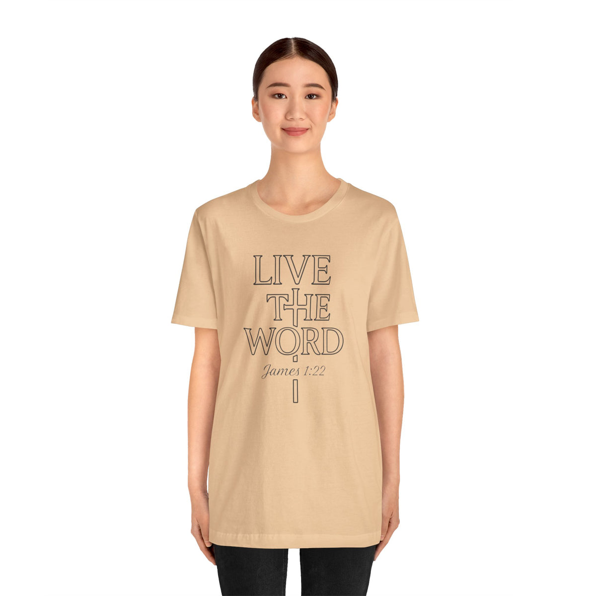 Live the Word Bella Canvas T-Shirt | James 1:22 Quiet Strength Edition