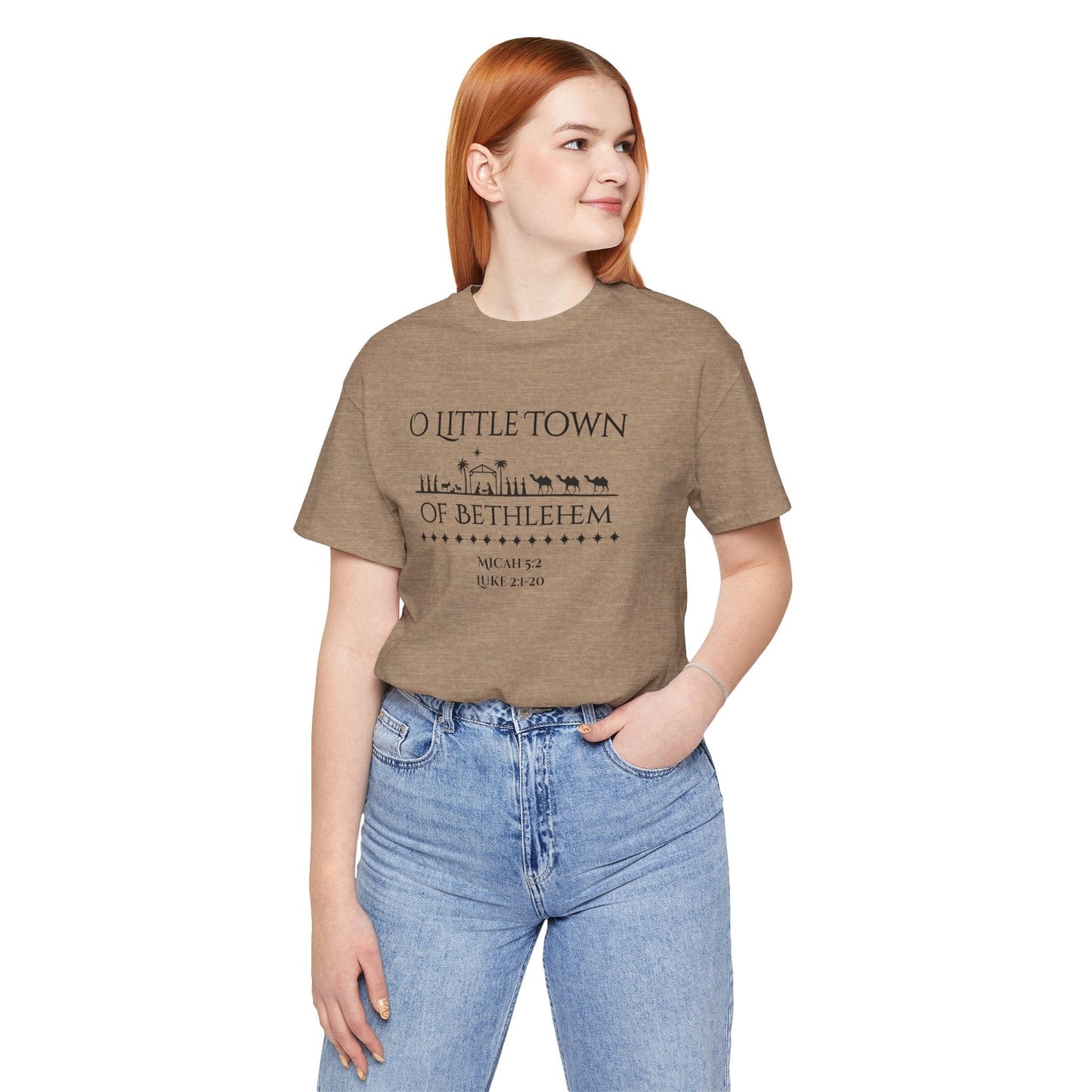 Bethlehem Nativity Christian T-Shirt | Micah 5:2 & Luke 2:1–20 | Faith-Based Christmas Shirt by Truth Sharer