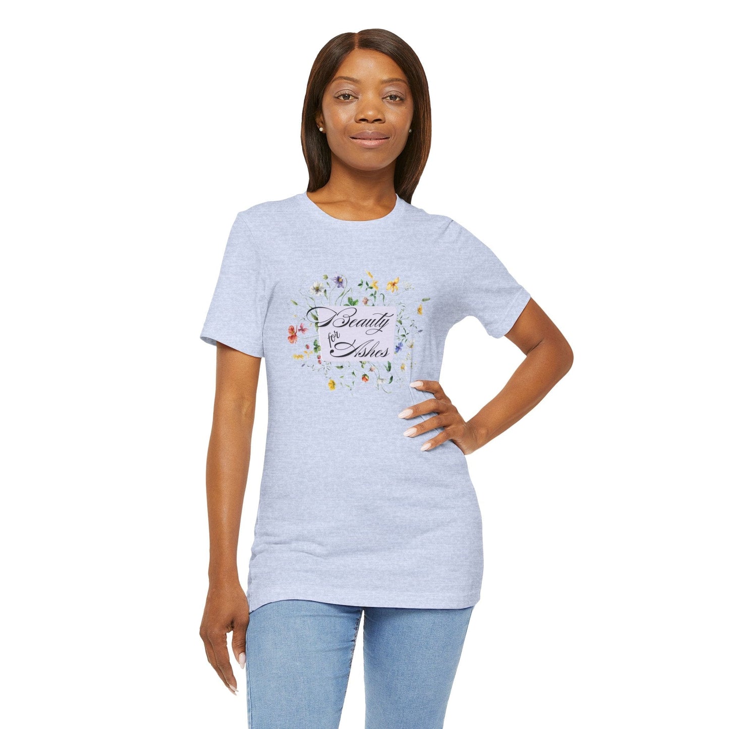 “Beauty for Ashes” T-Shirt (Pale Purple)