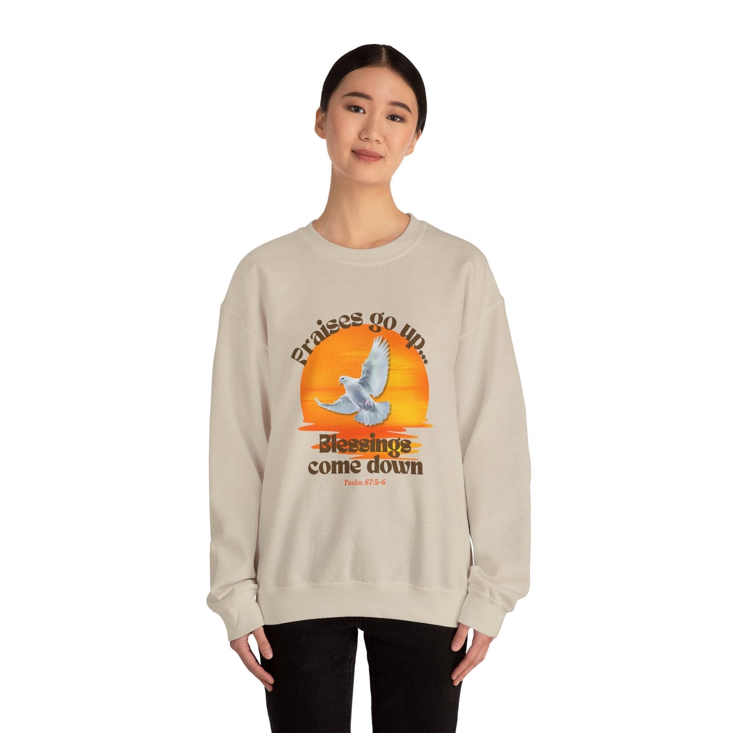 Praises Rise...Blessings Fall Sweatshirt – Psalm 67:5-6 | Autumn Blessings Collection