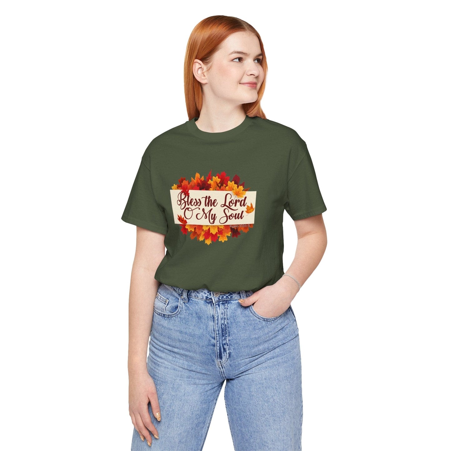 Bless the Lord O My Soul T-Shirt | Autumn Christian Apparel Inspired by Psalm 103:1–5