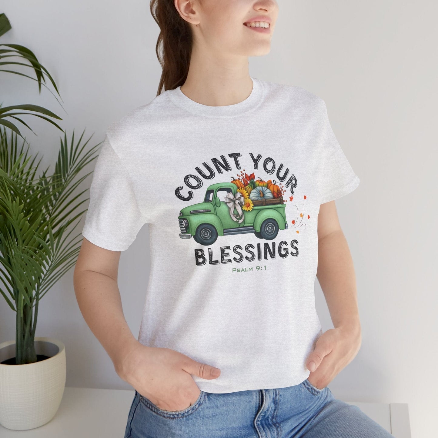 Count Your Blessings | Christian Vintage Fall T-Shirt Inspired by Psalm 9:1