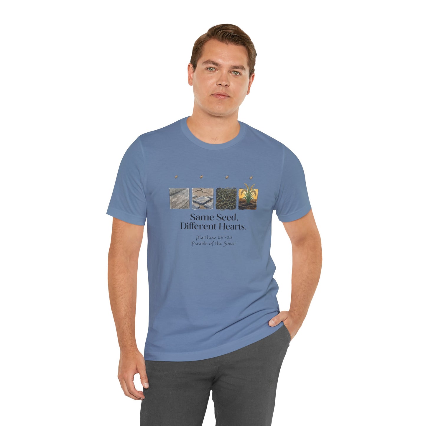 Parable of the Sower Bella Canvas T-Shirt | Matthew 13:1–23 Scripture Art Tee