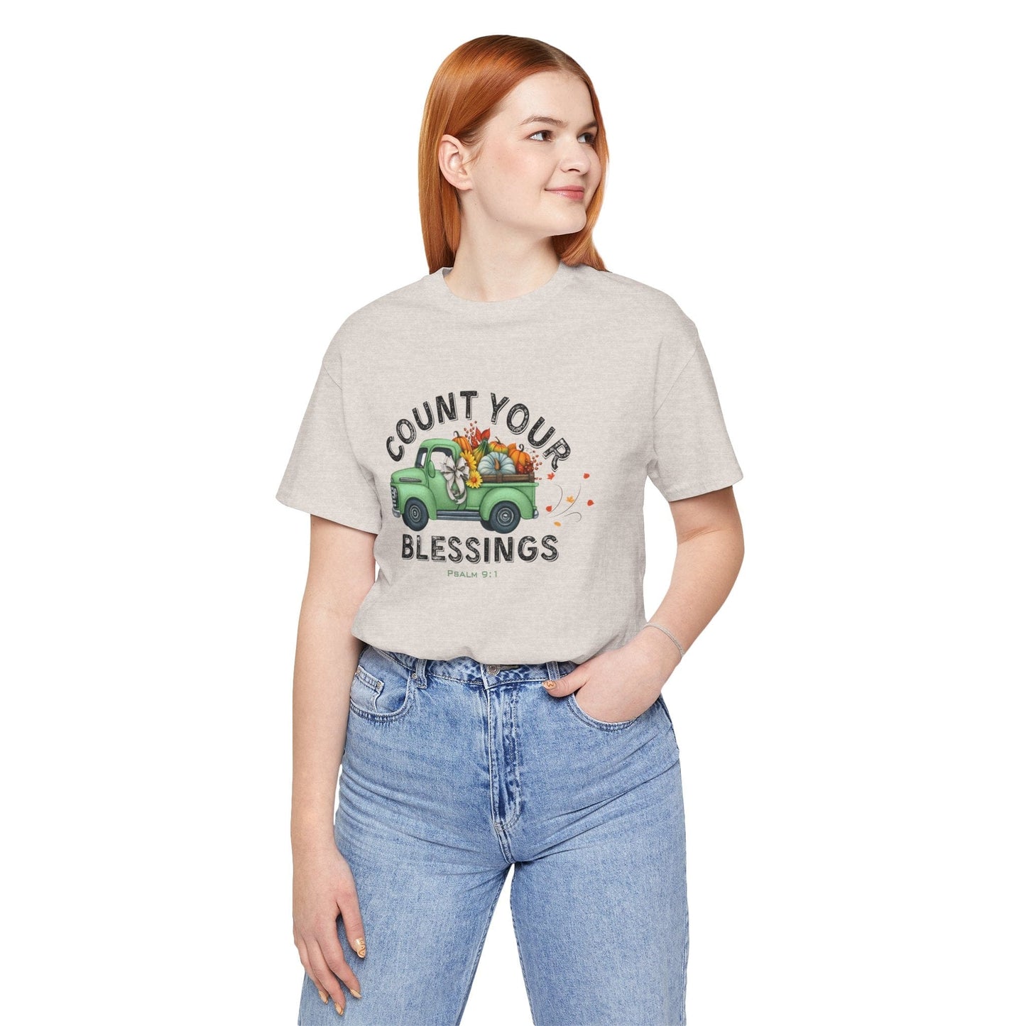 Count Your Blessings | Christian Vintage Fall T-Shirt Inspired by Psalm 9:1