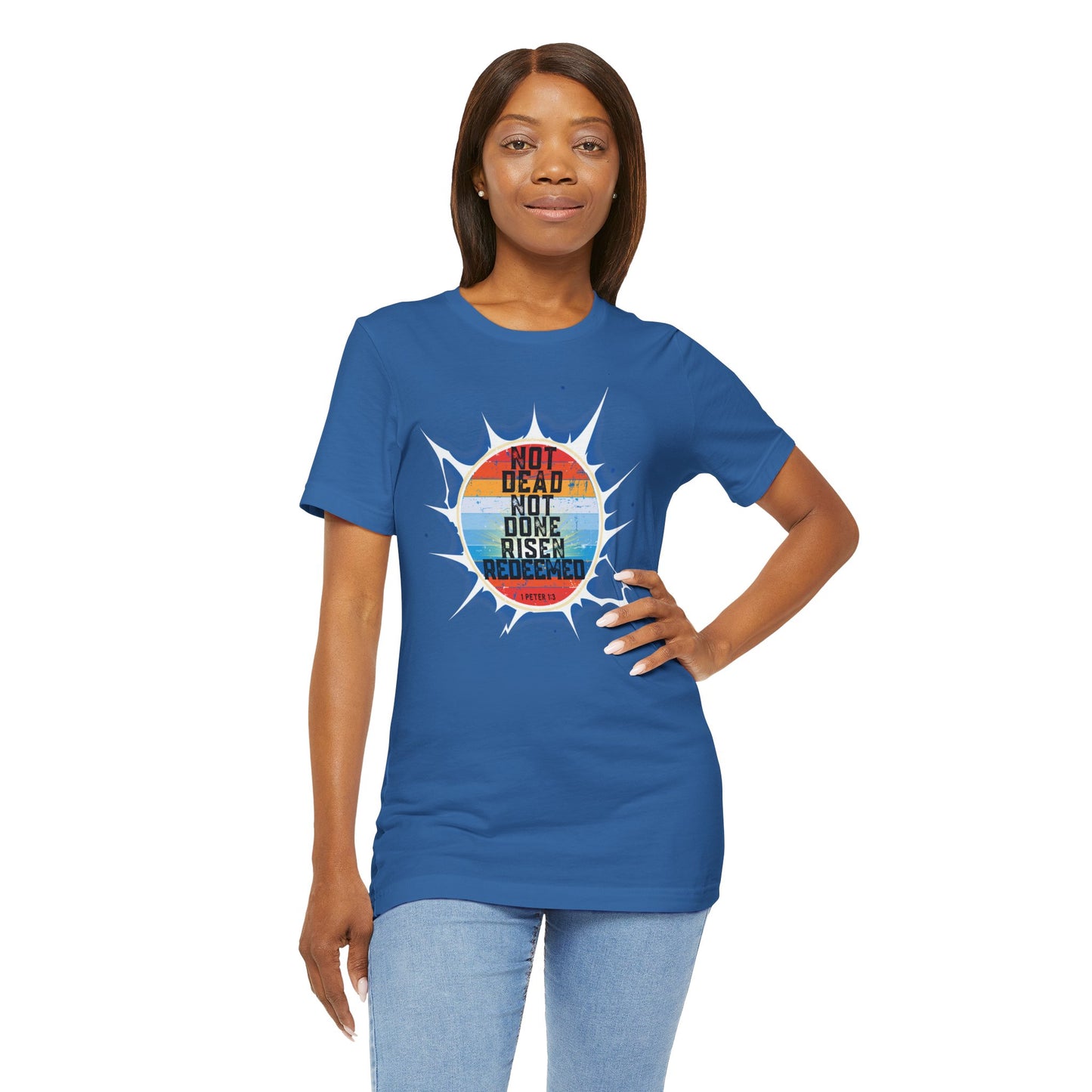 Risen & Redeemed Bella Canvas Vintage T-Shirt | 1 Peter Unisex Christian Tee