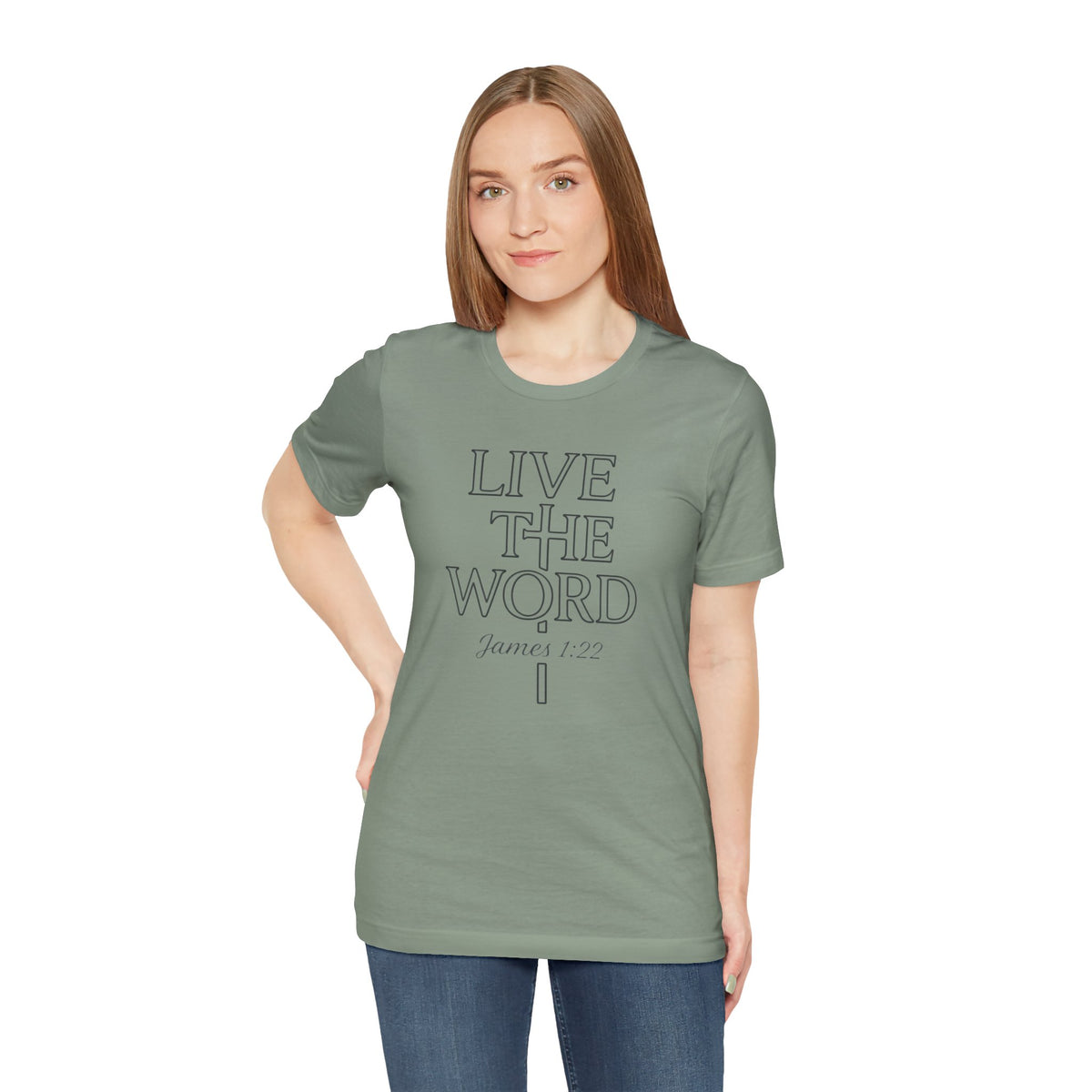 Live the Word Bella Canvas T-Shirt | James 1:22 Quiet Strength Edition