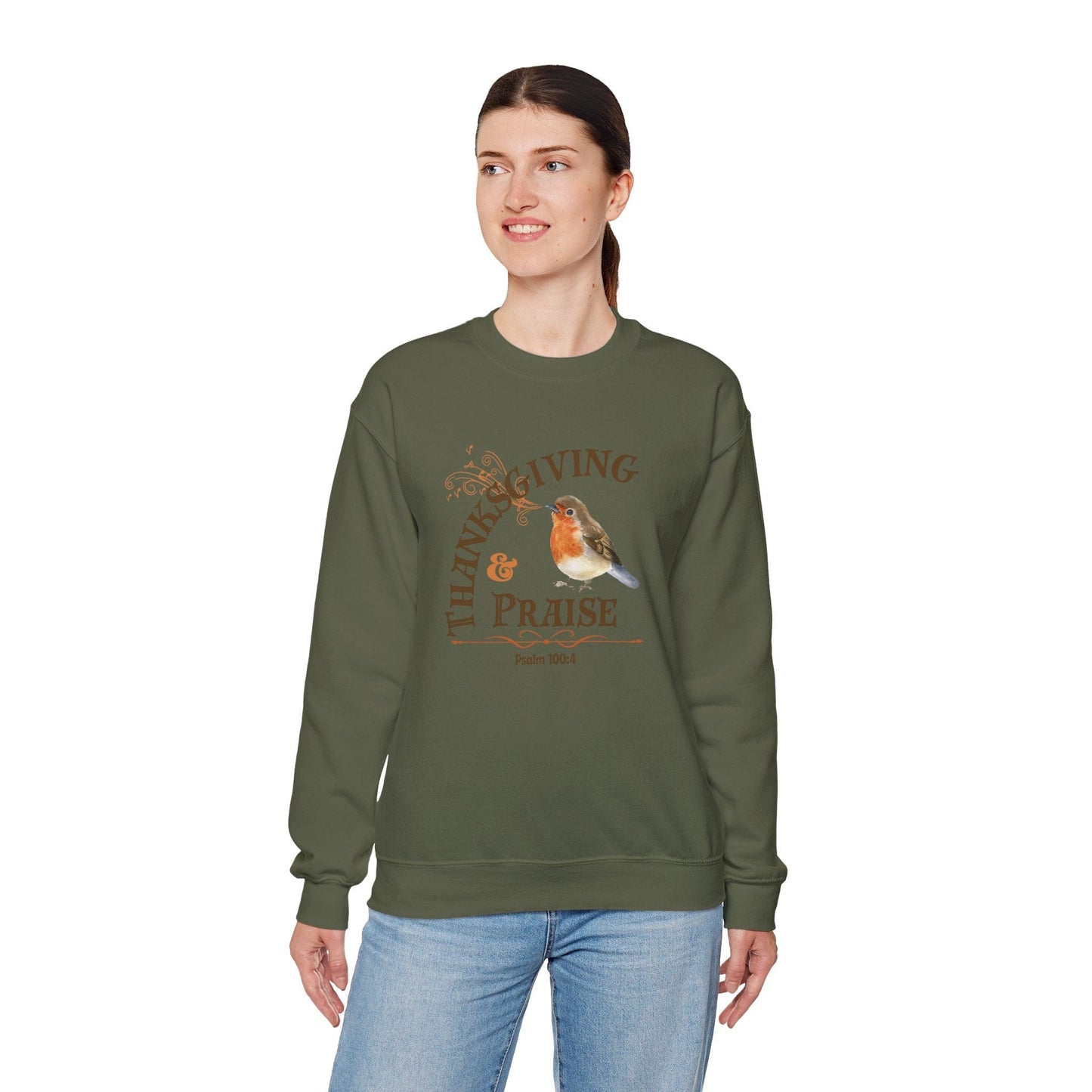 Thanksgiving & Praise Psalm 100:4 Hoodie | Autumn Christian Design
