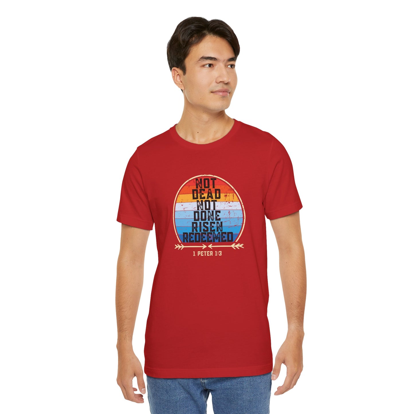 Risen & Redeemed Bella Canvas Vintage T-Shirt | 1 Peter Unisex Christian Tee