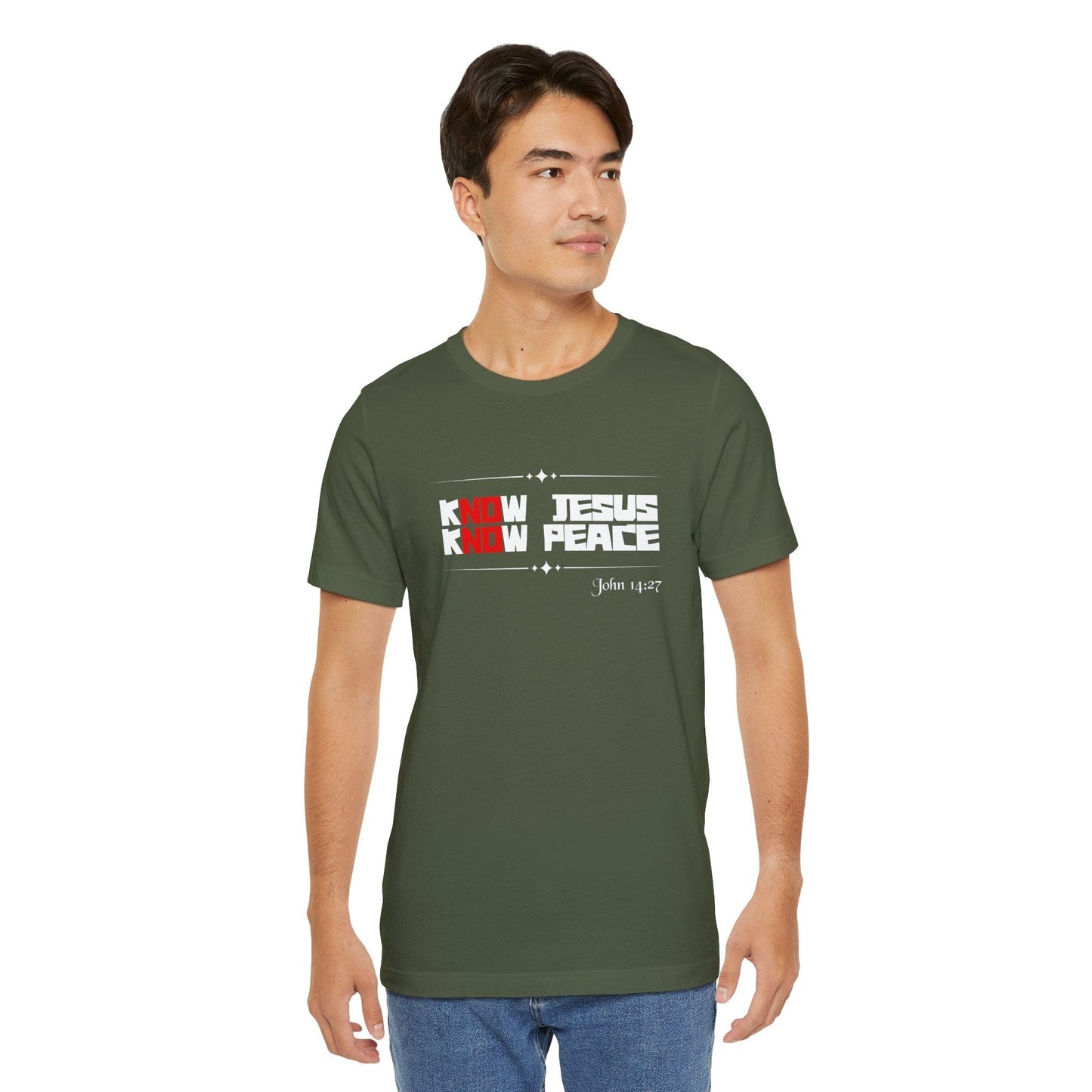 kNOw Jesus, kNOw Peace Bella Canvas T-Shirt | Truth Tee Inspired by John 14:27