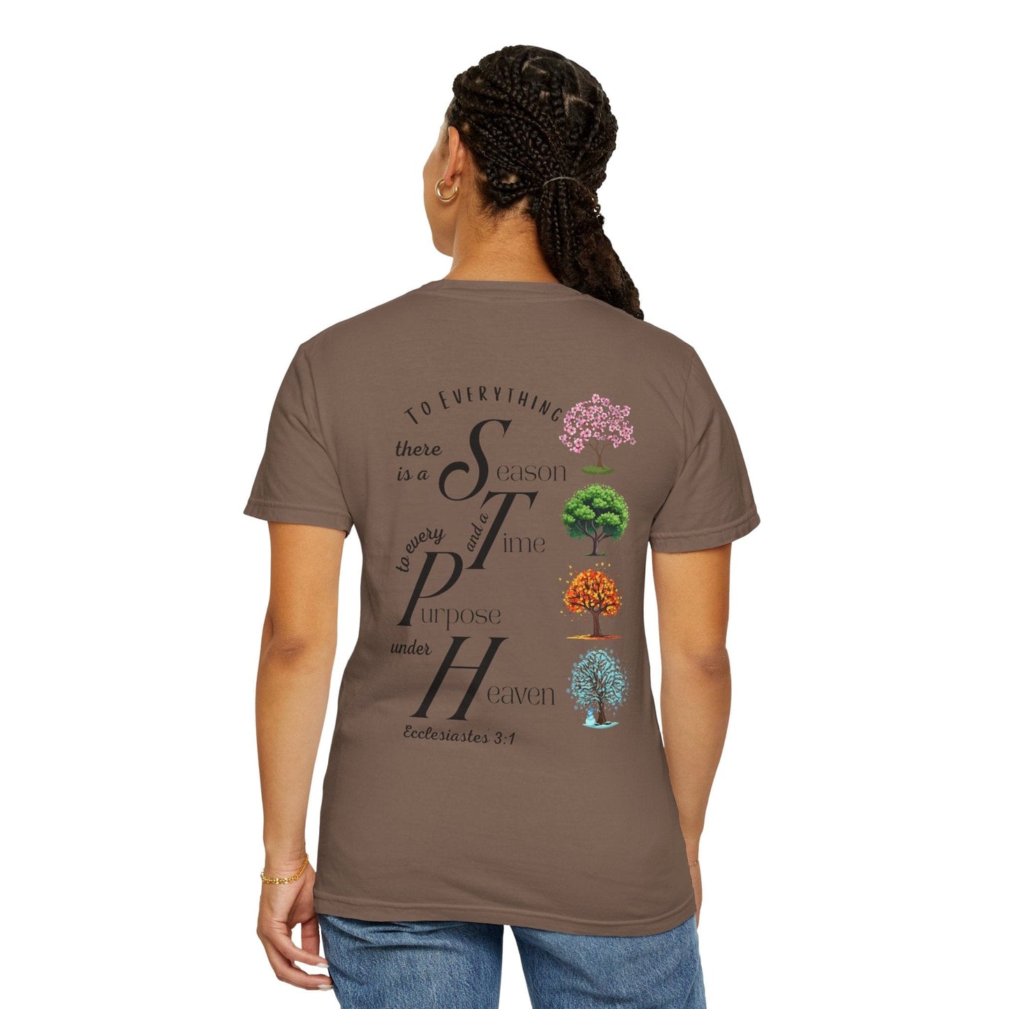 To Everything There Is a Season Comfort Colors T-Shirt – Ecclesiastes 3:1 Trees Edition Tee
