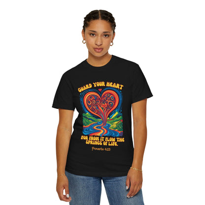 Guard Your Heart Comfort Colors T-Shirt — Proverbs 4:23 Inspirational Christian Tee