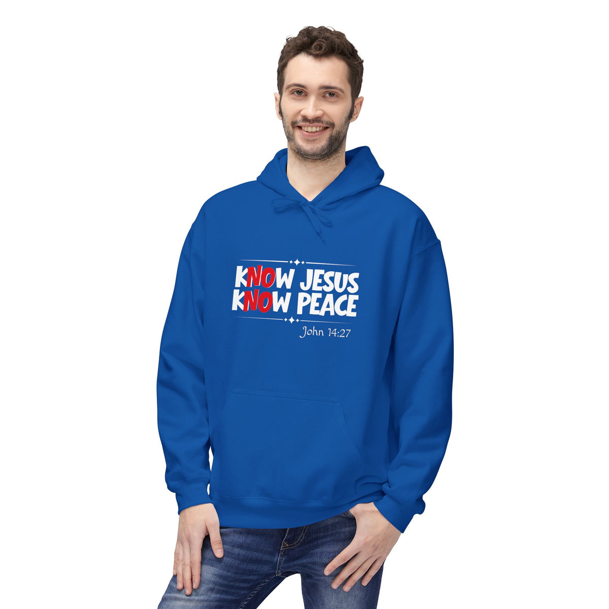 kNOw Jesus kNOw Peace Premium Hoodie | John 14:27 Christian Graphic Pullover