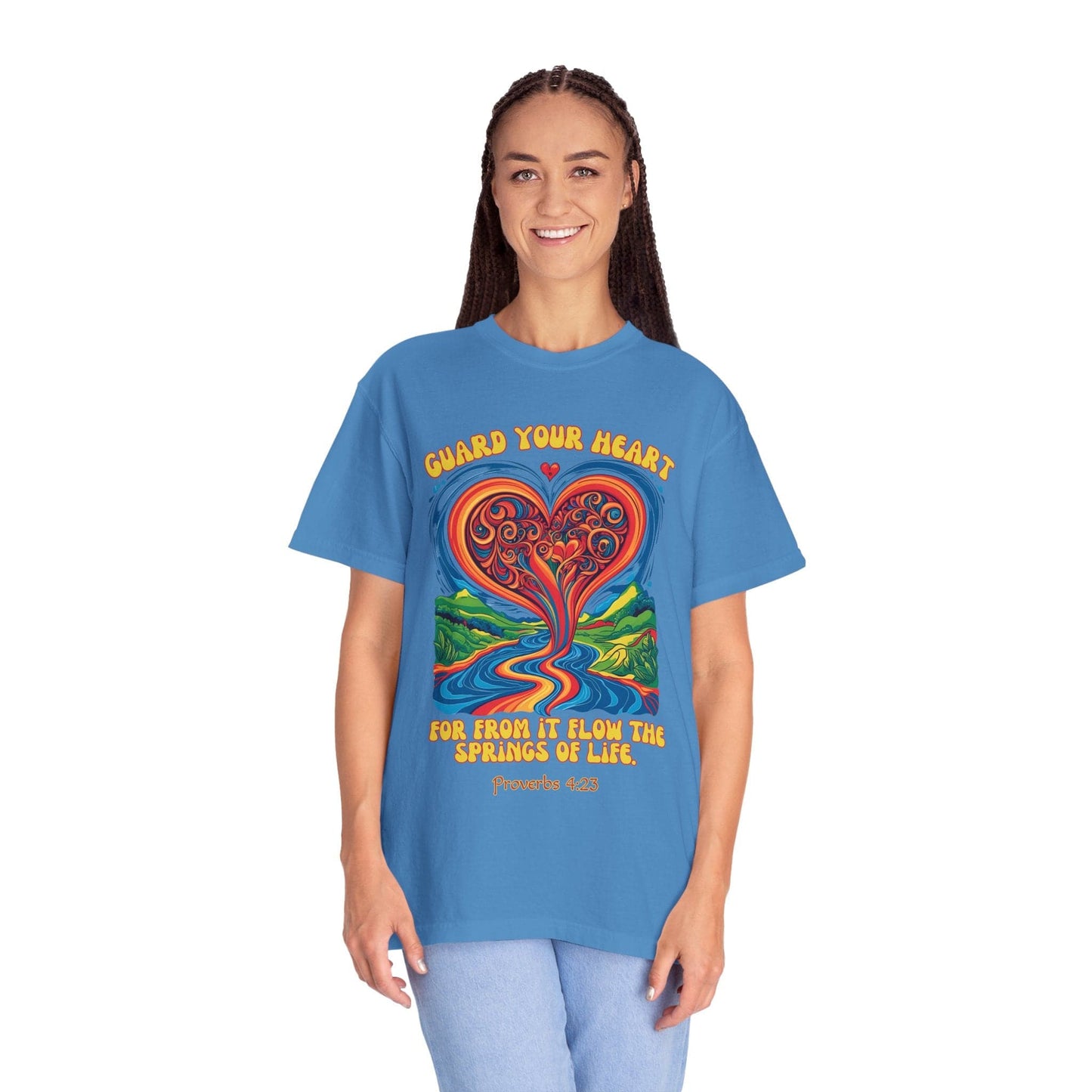 Guard Your Heart Comfort Colors T-Shirt — Proverbs 4:23 Inspirational Christian Tee