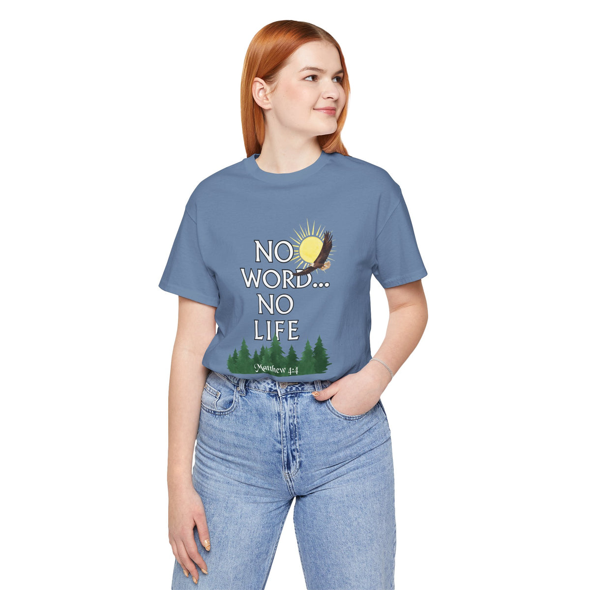 No Word, No Life Bella Canvas Nature T-Shirt | Matthew 4:4  Tee
