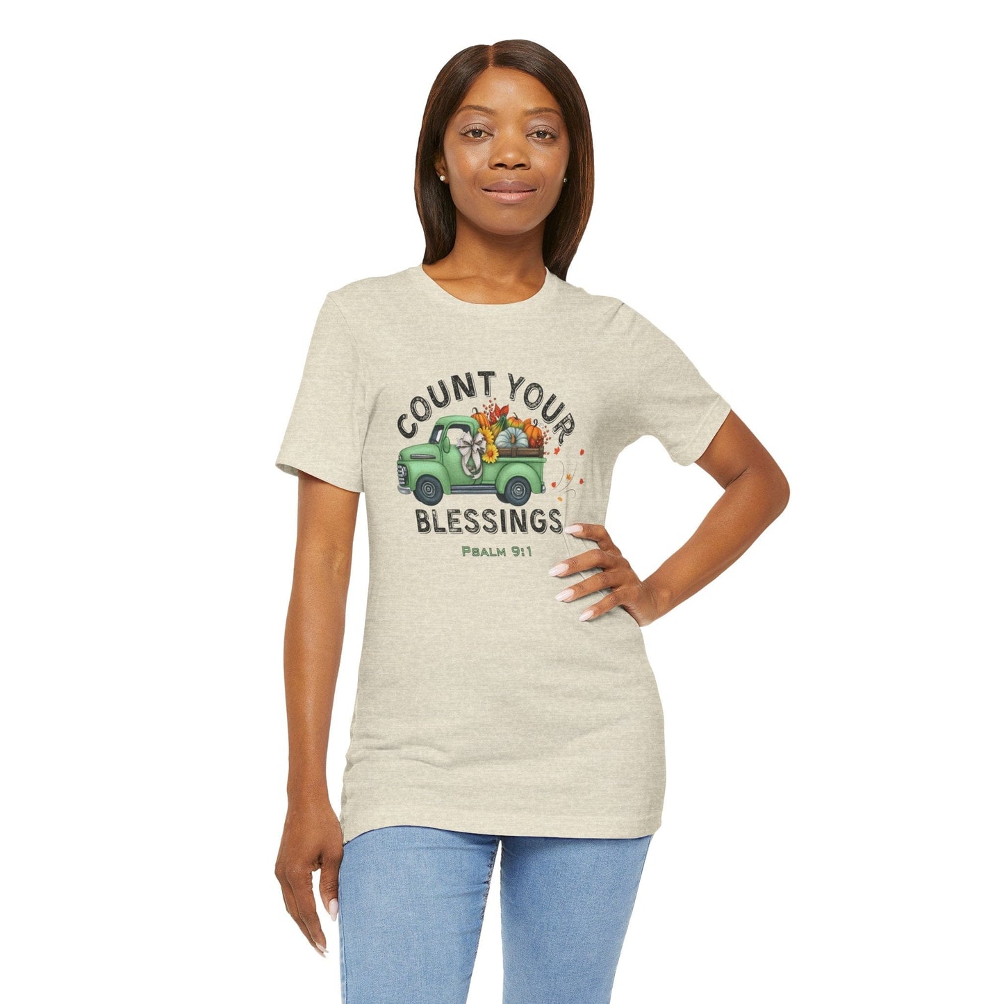 Count Your Blessings | Christian Vintage Fall T-Shirt Inspired by Psalm 9:1