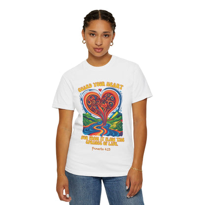Guard Your Heart Comfort Colors T-Shirt — Proverbs 4:23 Inspirational Christian Tee