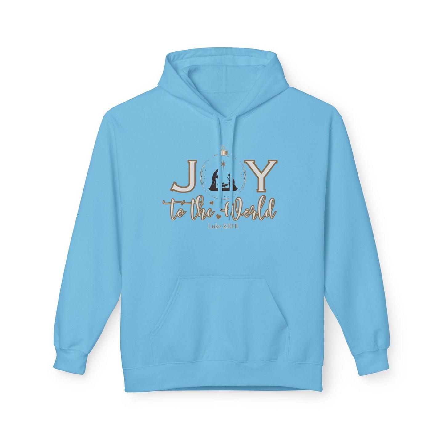 Joy to the World Hoodie | Luke 2:10-11 Nativity Christmas Design