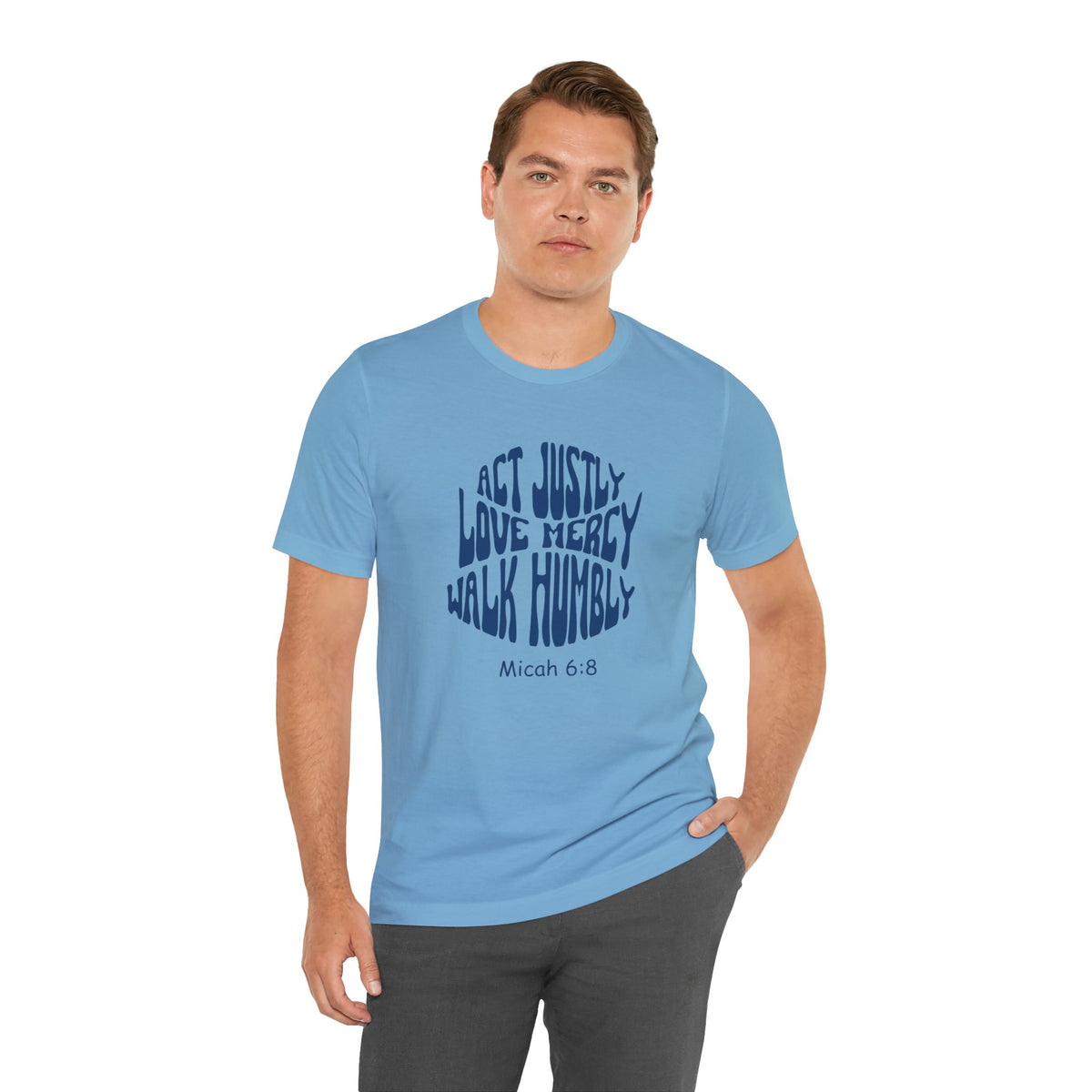 The Micah Code Bella Canvas T-Shirt | Micah 6:8 Scripture Art Tee