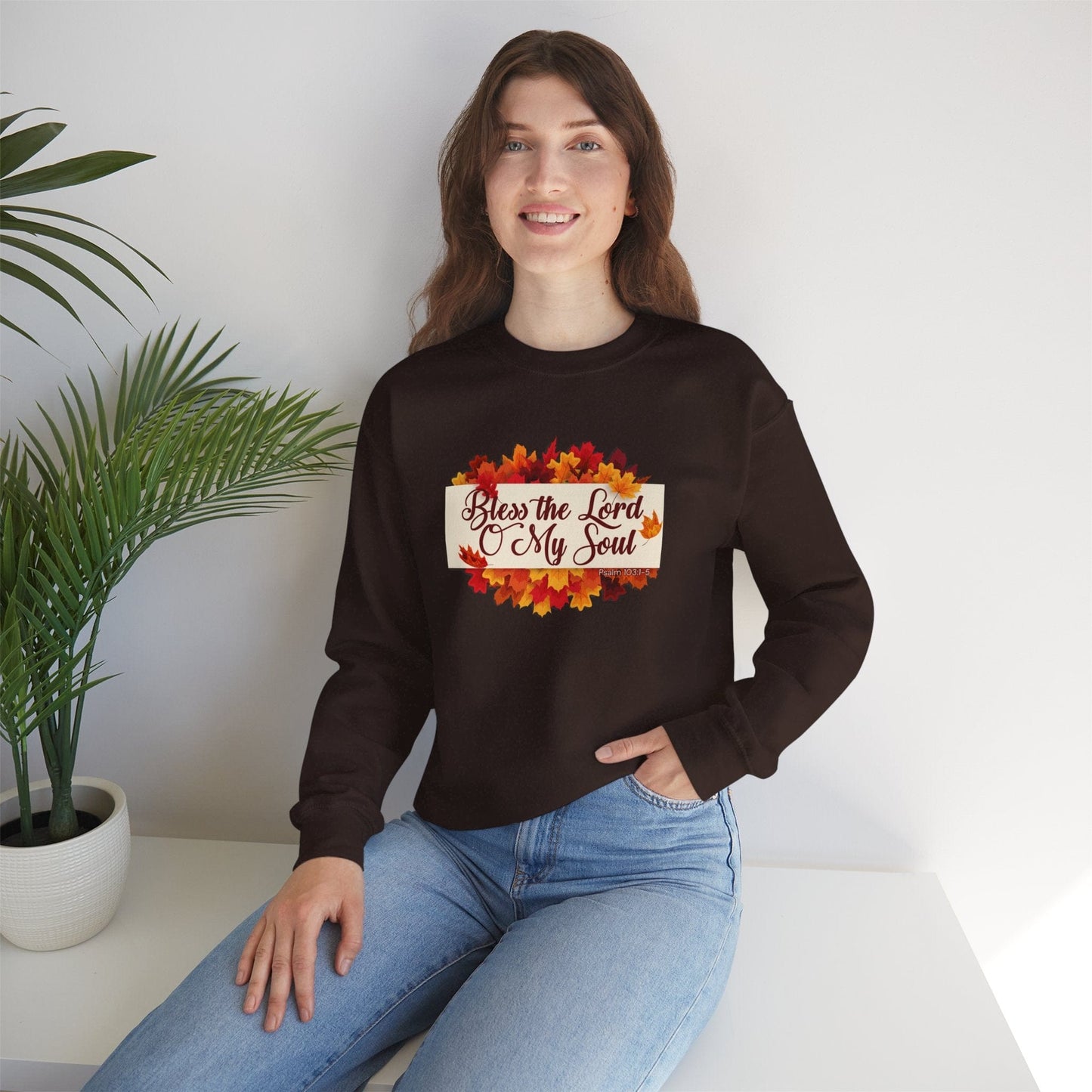 Bless the Lord O My Soul Sweatshirt | Autumn Christian Apparel Inspired by Psalm 103:1–5