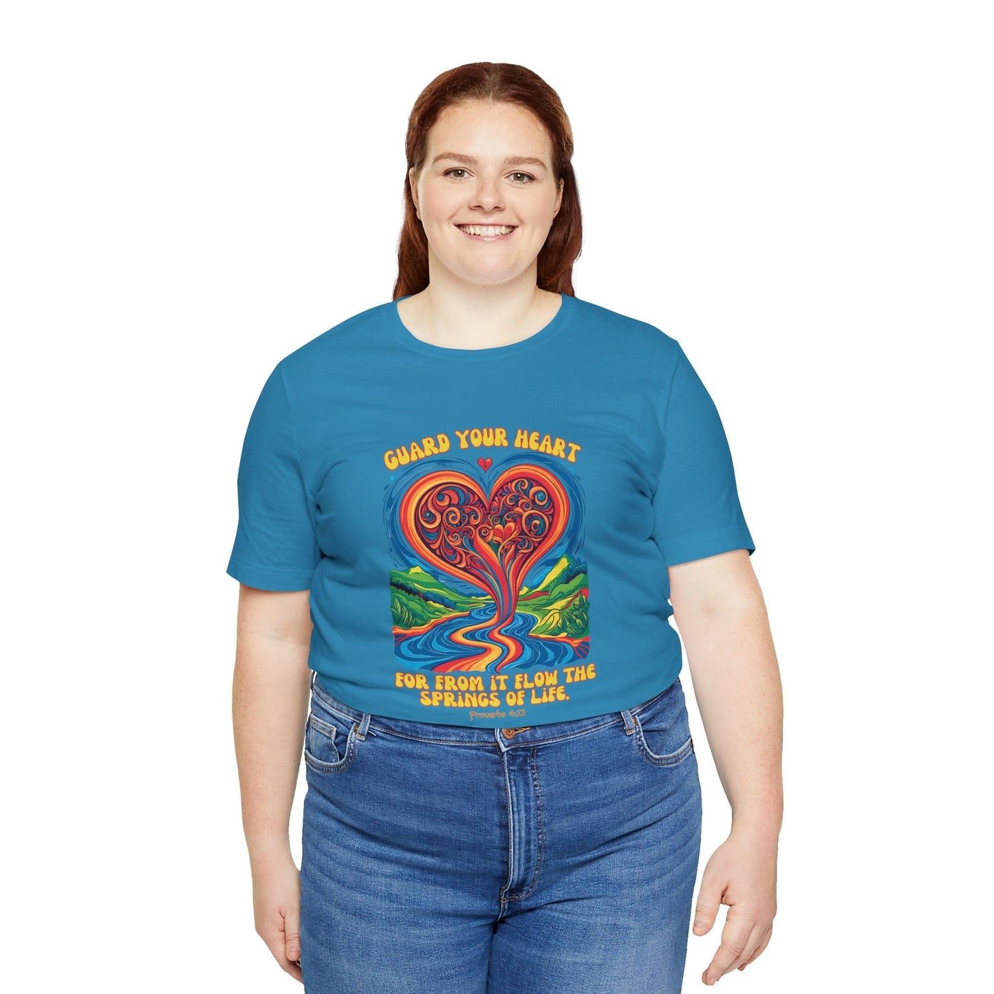 Guard Your Heart Bella Canvas T-Shirt — Proverbs 4:23 Scripture Art Tee